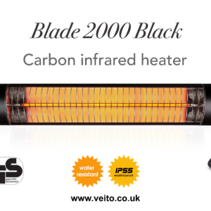 Veito Blade 2000 Black, Carbon Infrared Heater