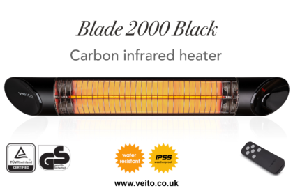 Veito Blade 2000 Black, Carbon Infrared Heater