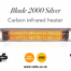 Veito Blade 2000 Silver, Carbon Infrared Heater
