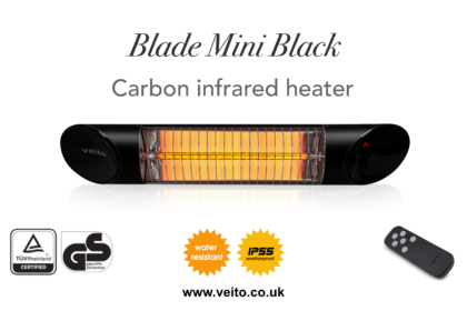 Veito Blade MINI Black, Carbon Infrared Heater
