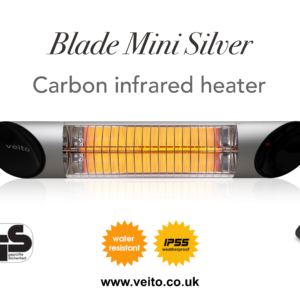 Veito Blade MINI Silver, Carbon Infrared Heater