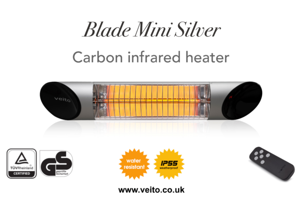 Veito Blade MINI Silver, Carbon Infrared Heater