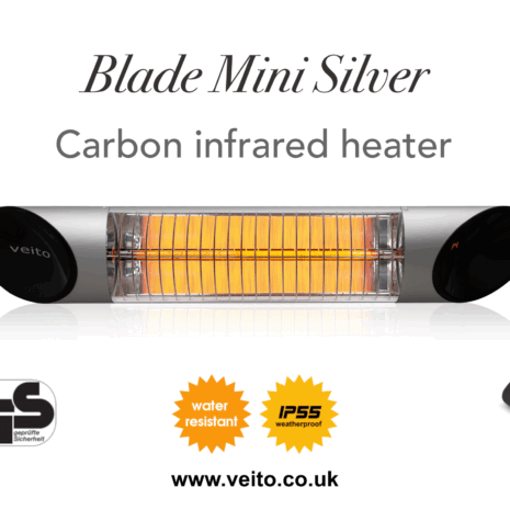 Veito Blade MINI Silver, Carbon Infrared Heater