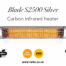 Veito Blade S2500 Silver, Carbon Infrared Heater
