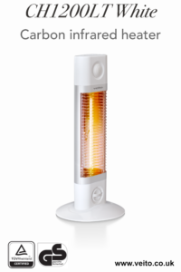 Veito CH1200LT White Indoor Energy Efficient Carbon Infrared Heater