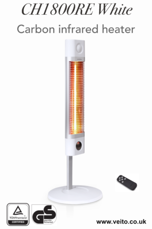 Veito CH1800RE White Indoor Energy Efficient Carbon Infrared Heater