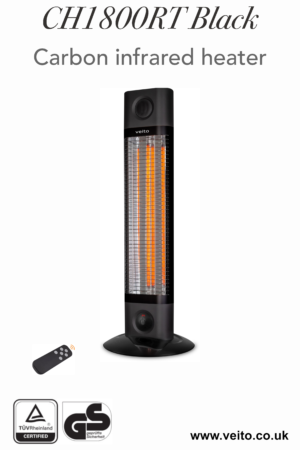 Veito CH1800RT Black Indoor Energy Efficient Carbon Infrared Heater