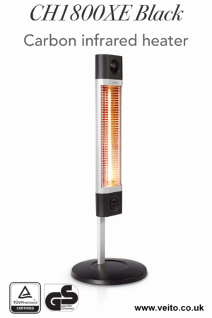 Veito CH1800XE Black Indoor Energy Efficient Carbon Infrared Heater