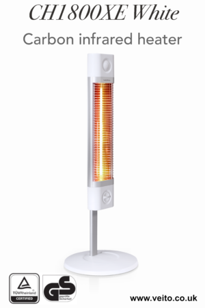 Veito CH1800XE White Indoor Energy Efficient Carbon Infrared Heater