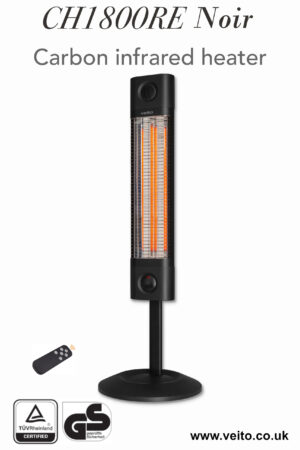 Veito CH1800RE Noir Free Standing Energy Efficient Infrared Heater
