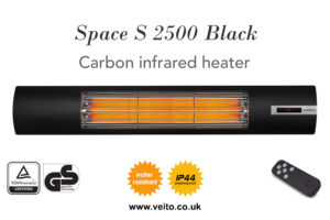 Veito SPACE S 2500 Black Indoor & Outdoor Heater